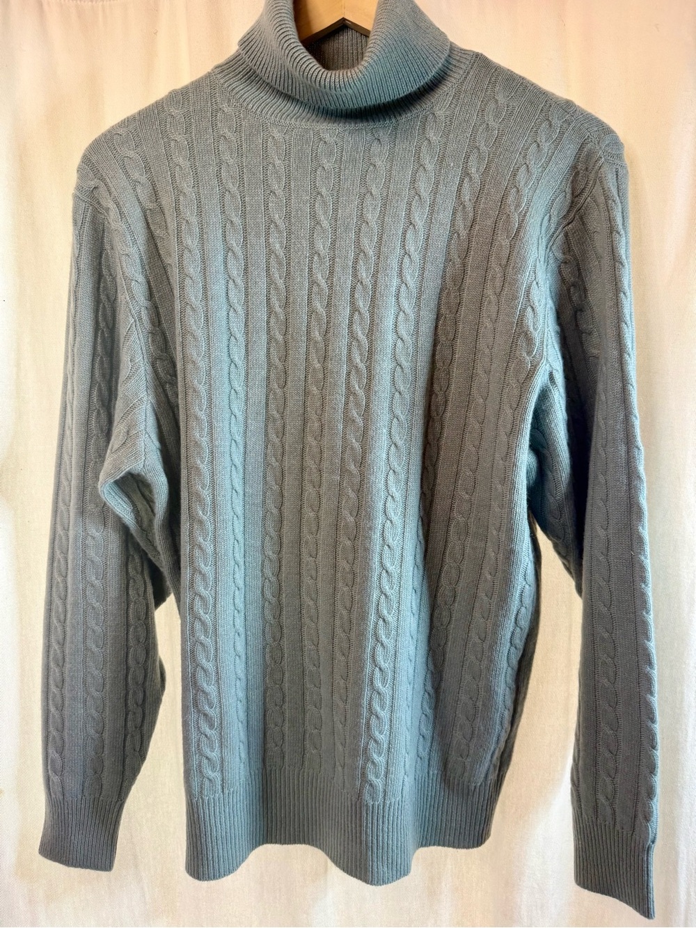 Neiman Marcus Cable Knit Cashmere Turtleneck Sweater